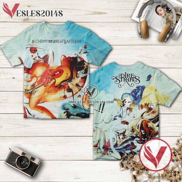 Alchemy Dire Straits Live Album Cover Shirt Style 2, Unique Gifts For Music Lovers - Vesles2014S