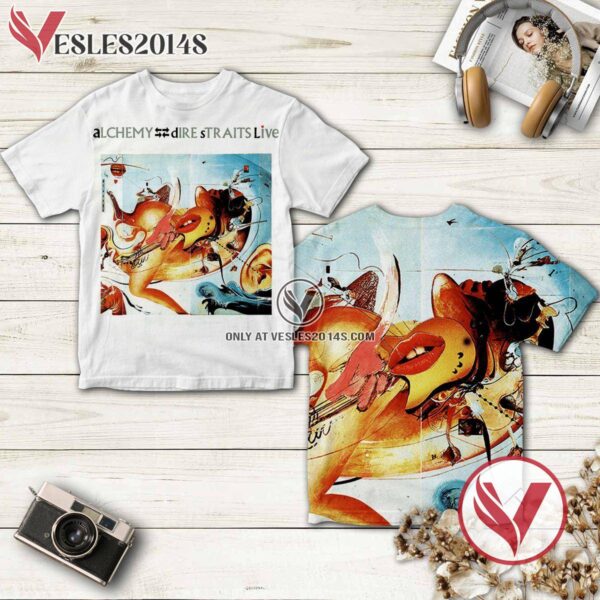 Alchemy Dire Straits Live Album Cover Shirt, Unique Gifts For Music Lovers - Vesles2014S