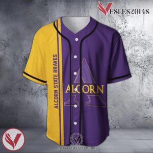 Alcorn State Braves Baseball Jersey Half Style NCAA, Unique Gifts For Fans - Vesles2014s