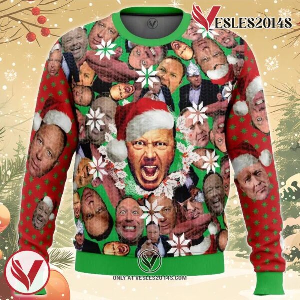 Alex Jones Ugly Christmas Sweater, Unique Christmas Gift For Fans - Vesles2014S