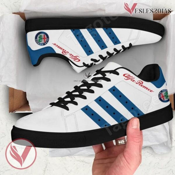 Alfa Romeo Logo Print Stan Smith Shoes, Unique Sneaker For Fans - Vesles2014s 1