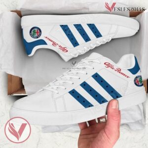 Alfa Romeo Logo Print Stan Smith Shoes, Unique Sneaker For Fans - Vesles2014s