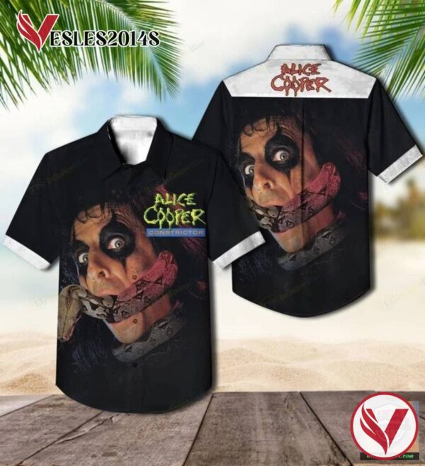 Alice Cooper Constrictor Album Hawaiian Shirt , Best Gift For Music Lovers Vesles2014S