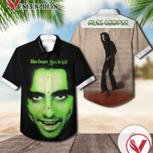 Alice Cooper Goes To Hell Album Cover Hawaiian Shirt, Best Gift For Music Lovers Vesles2014S