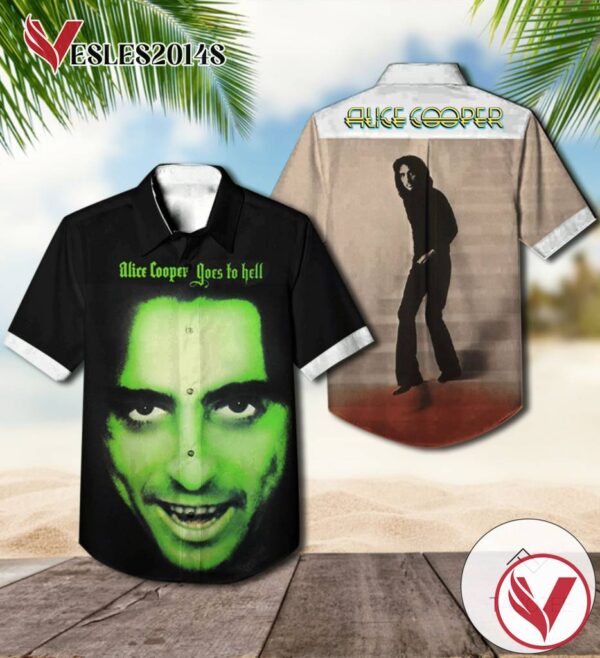 Alice Cooper Goes To Hell Album Cover Hawaiian Shirt, Best Gift For Music Lovers Vesles2014S