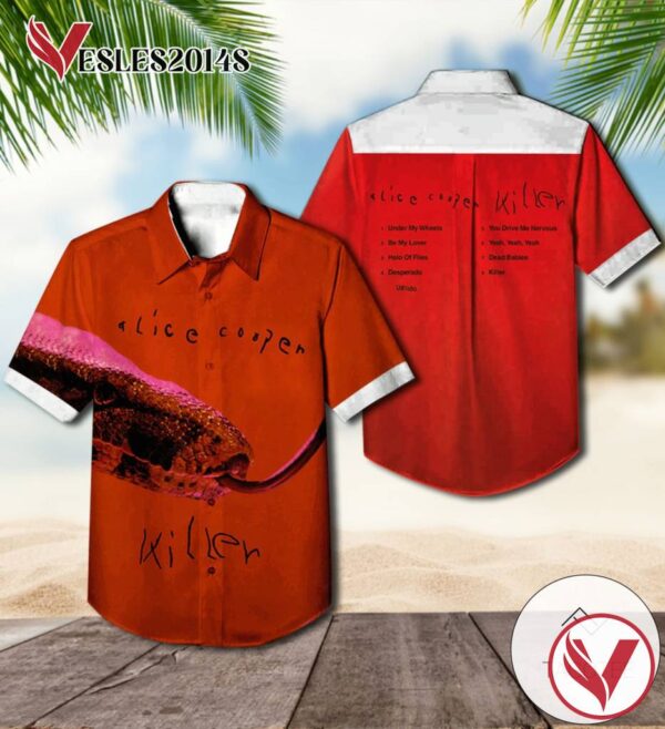Alice Cooper Killer Album Cover Hawaiian Shirt, Best Gift For Music Lovers Vesles2014S