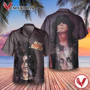 Alice Cooper Trash Album Hawaiian Shirt, Best Gift For Music Lovers Vesles2014S