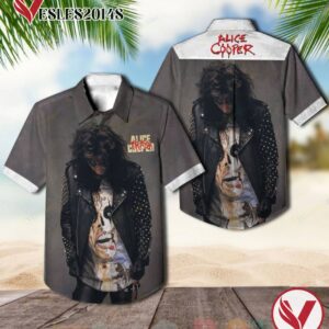 Alice Cooper Trash Album Hawaiian Shirt, Best Gift For Music Lovers Vesles2014S meO