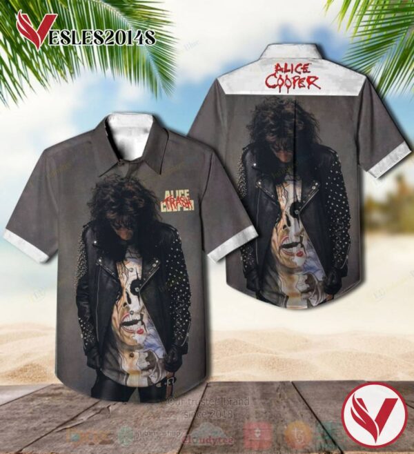 Alice Cooper Trash Album Hawaiian Shirt, Best Gift For Music Lovers Vesles2014S meO
