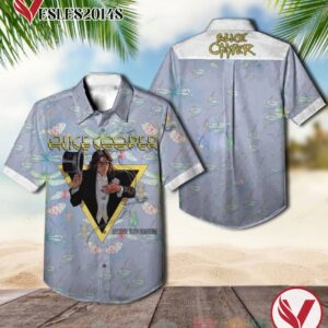 Alice Cooper Welcome to My Nightmare Album Hawaiian Shirt, Best Gift For Music Lovers Vesles2014S fjK