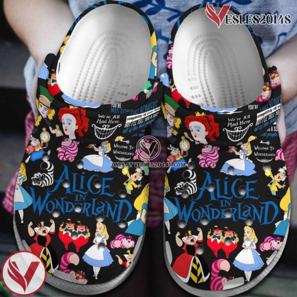 Alice in Wonderland Movie Crocs Crocband Clogs Shoes Comfortable For Men Women and Kids Style 1 - Vesles2014S