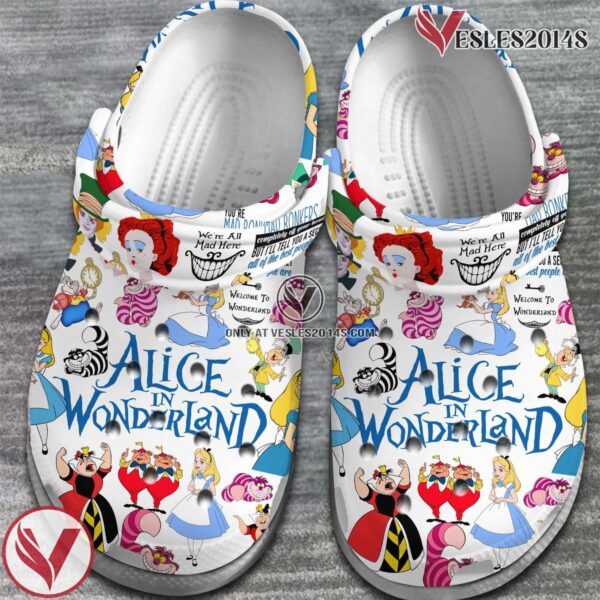 Alice in Wonderland Movie Crocs Crocband Clogs Shoes Comfortable For Men Women and Kids Style 2 - Vesles2014S 2