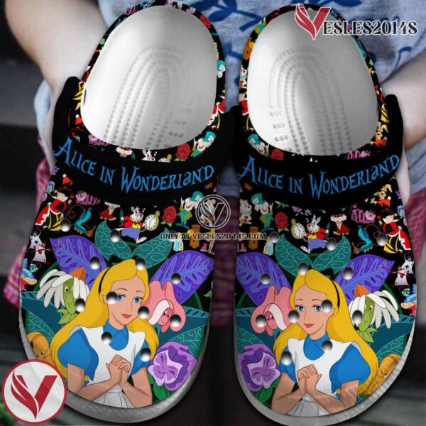 Alice in Wonderland Movie Crocs Crocband Clogs Shoes Comfortable For Men Women and Kids Style 3 - Vesles2014S