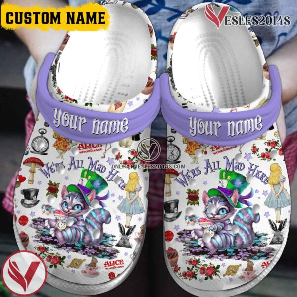 Alice in Wonderland Movie Crocs Crocband Clogs Shoes Comfortable For Men Women and Kids Style 4 - Vesles2014S