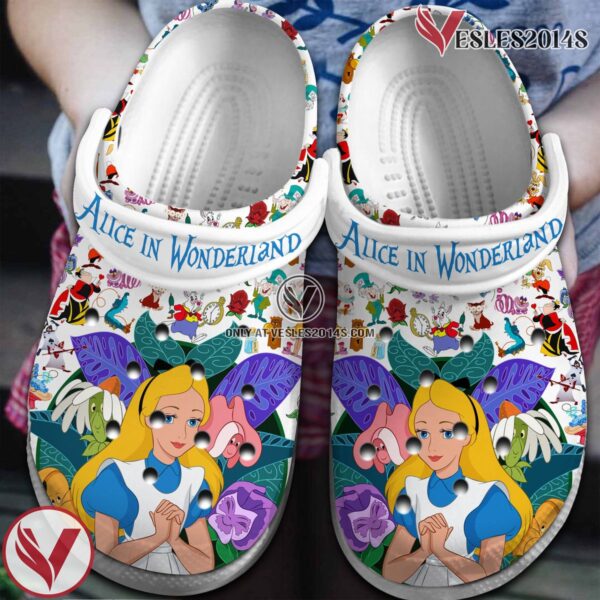 Alice in Wonderland Movie Crocs Crocband Clogs Shoes Comfortable For Men Women and Kids Style 5 - Vesles2014S