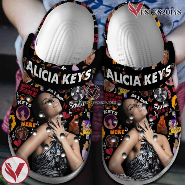 Alicia Keys Music Crocs Crocband Clogs Shoes, Unique Gifts For Fans Style 4 - Vesles2014S
