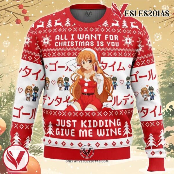 All I Want For Christmas Is You Golden Time Ugly Christmas Sweater, Unique Christmas Gift For Fans - Vesles2014S