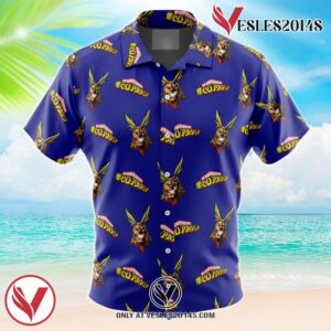 All Might My Hero Academia Hawaiian Button Up Shirt, Perfect Gifts For Anime Lovers - Vesles2014S