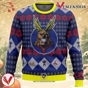 All Might My Hero Academia Ugly Christmas Sweater, Unique Christmas Gift For Fans - Vesles2014S