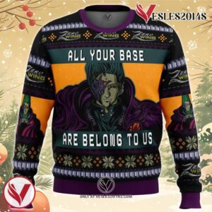 All Your Base Are Belong To Us Zero Wing Ugly Christmas Sweater, Unique Christmas Gift For Fans - Vesles2014S