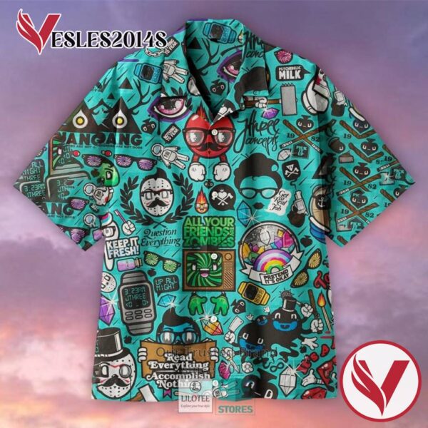 All Your Friends Are Zombies Casual Hawaiian Shirt, Best Gifts For Summer Vesles2014S