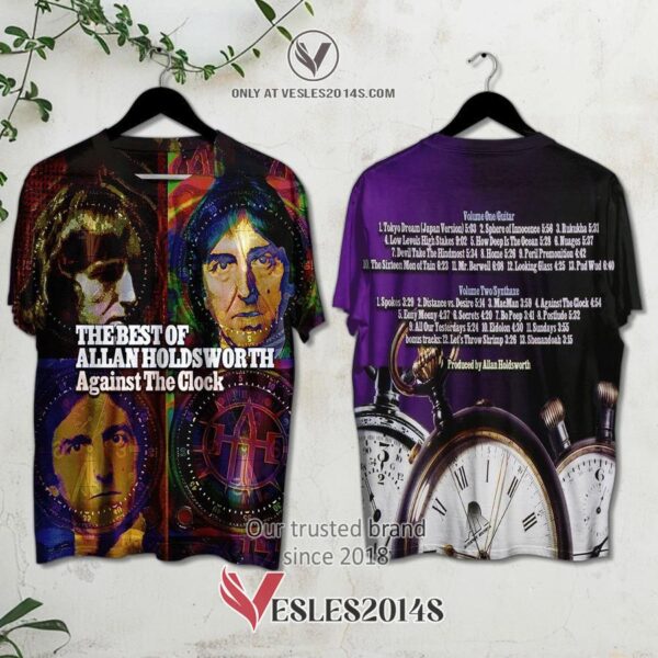 Kiesel Allan Holdsworth​ Against the Clock Album 3D Shirt, Unique Gifts For Music Lovers - Vesles2014S