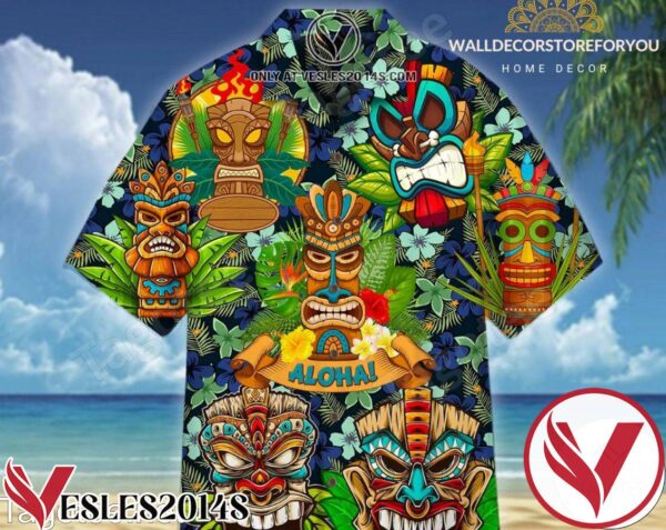 Aloha Tiki Tiki Hawaiian Shirt, Unique Gifts For Friends - Vesles2014S 1
