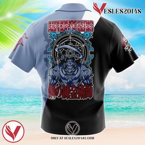 Alphonse Elric Fullmetal Alchemist Hawaiian Button Up Shirt, Perfect Gifts For Anime Lovers - Vesles2014S 1