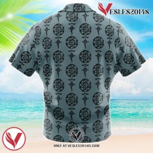 Alphonse V1 Fullmetal Alchemist Hawaiian Button Up Shirt, Perfect Gifts For Anime Lovers - Vesles2014S 1