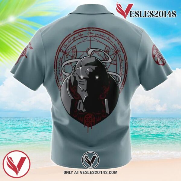Alphonse V2 Fullmetal Alchemist Hawaiian Button Up Shirt, Perfect Gifts For Anime Lovers - Vesles2014S 1