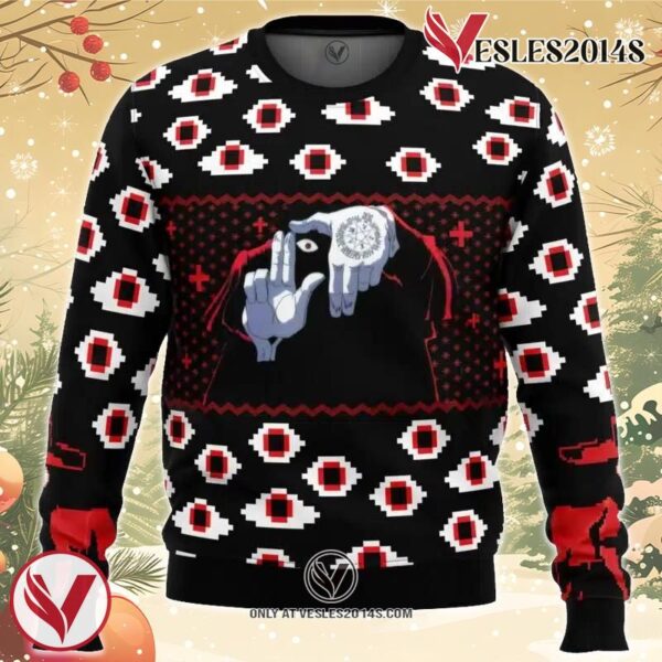 Alucard Eyes Hellsing Ugly Christmas Sweater, Unique Christmas Gift For Fans - Vesles2014S