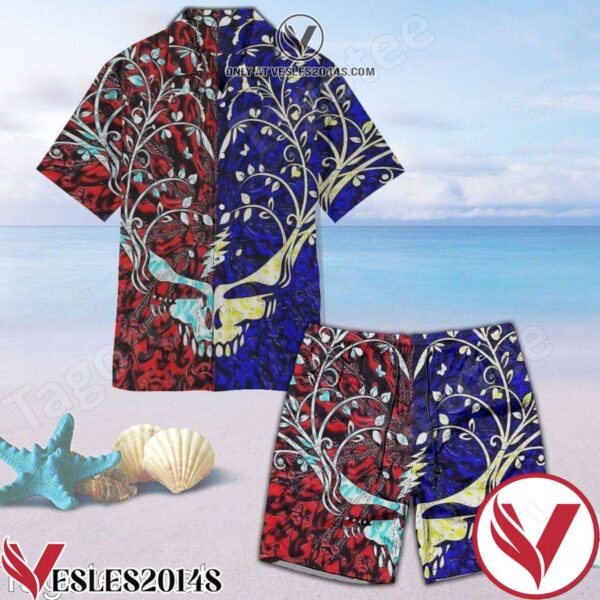 Amazing Grateful Dead Unisex Hawaiian Shirt And Short, Unique Gifts For Friends - Vesles2014S 1