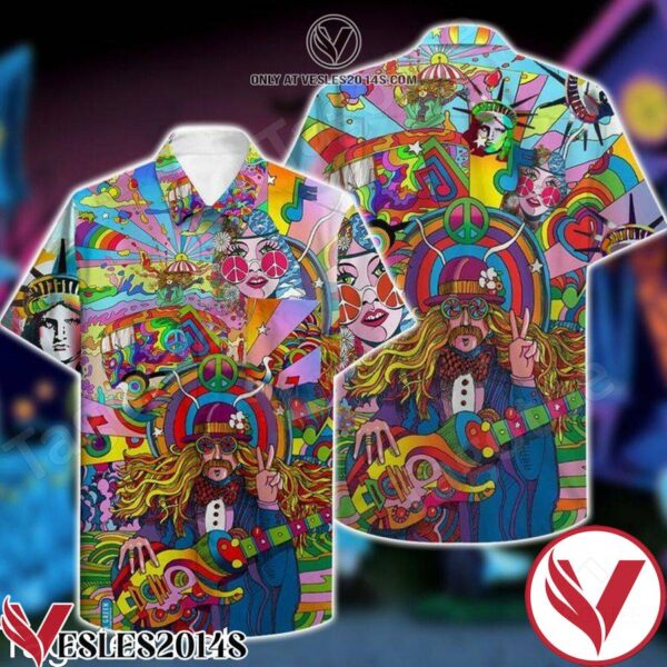 Amazing Hippie Psychedelic Hawaiian Shirt, Unique Gifts For Friends - Vesles2014S 1