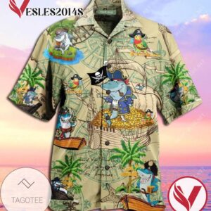 Amazing Pirate Shark For men And Women Graphic Print Short Sleeve Hawaiian Casual Shirt Vesles2014S 1