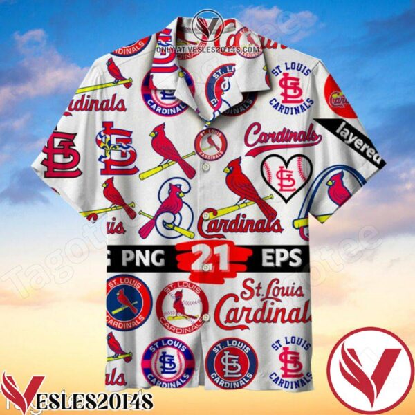 Amazing Saint Louis Cardinals Logo Collection Hawaiian Shirt, Unique Gifts For Friends - Vesles2014S 1