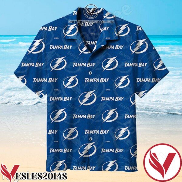 Amazing Tampa Bay Lightning Logo Blue Hawaiian Shirt, Unique Gifts For Friends - Vesles2014S 1