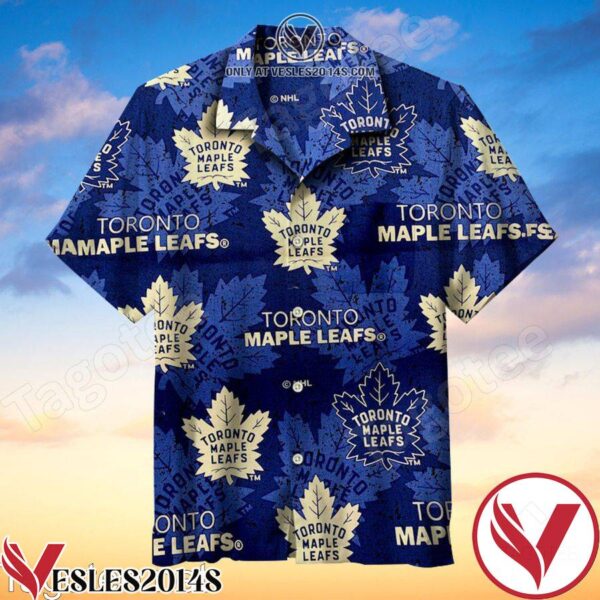 Amazing Toronto Maple Leaf Navy Hawaiian Shirt, Unique Gifts For Friends - Vesles2014S 1
