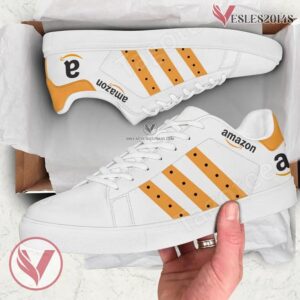 Amazon Logo Print Stan Smith Shoes, Unique Sneaker For Fans - Vesles2014s