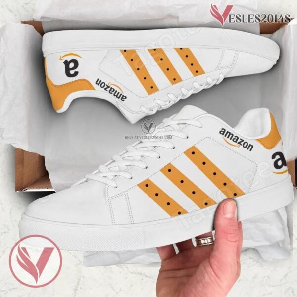 Amazon Logo Print Stan Smith Shoes, Unique Sneaker For Fans - Vesles2014s