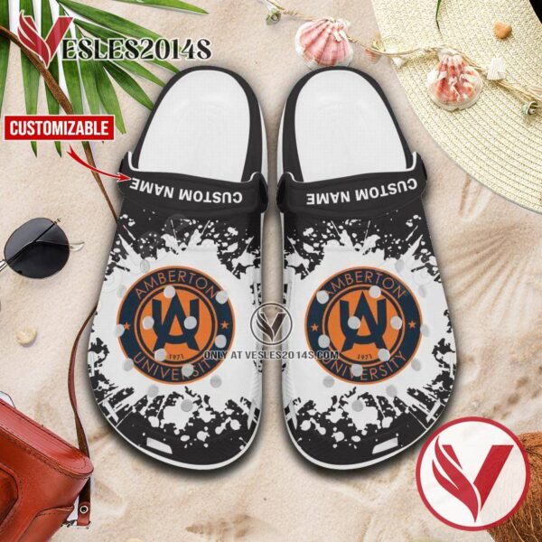 Amberton University Logo Crocs Clogs, Unique Footwear For Fans 1