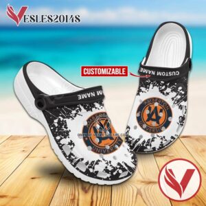 Amberton University Logo Crocs Clogs, Unique Footwear For Fans