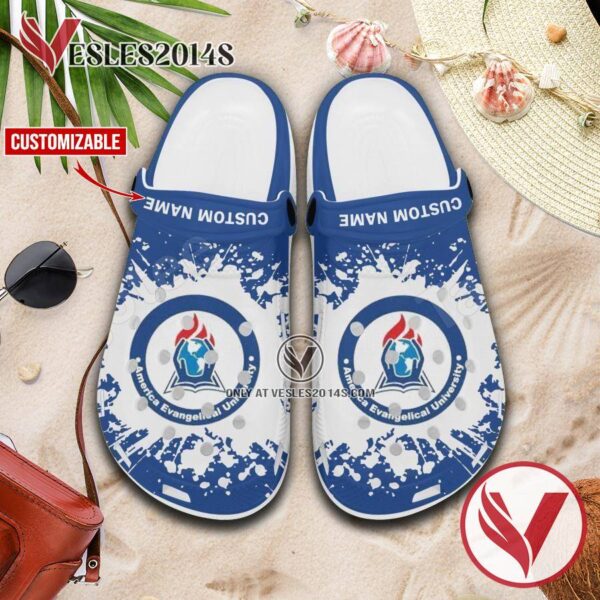 America Evangelical University Logo Crocs Clogs, Unique Footwear For Fans 1