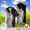 American Cat Lovers For Men And Women Graphic Print Short Sleeve Hawaiian Casual Shirt Vesles2014S