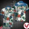 American Dad Red Hibiscus Palm Leaf White Hawaiian Shirt, Unique Gifts For Friends - Vesles2014S 1