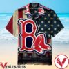 American Flag Boston Red Sox Team Unisex Hawaiian Shirt, Unique Gifts For Friends - Vesles2014S 1