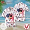 American Flag Flamingo Flamerica Hawaiian Graphic Print Short Sleeve Hawaiian Casual Shirt Vesles2014S