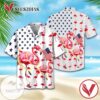 American Flag Flamingo Hawaiian Graphic Print Short Sleeve Hawaiian Casual Shirt Vesles2014S