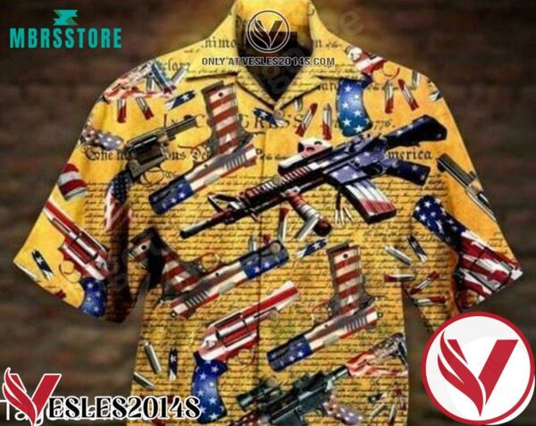 American Guns Self Defense Hawaiian Shirt, Unique Gifts For Friends - Vesles2014S 1