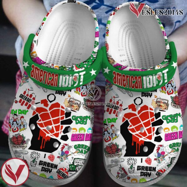 American Idiot Green Day Music Crocs Crocband Clogs Shoes, Unique Gifts For Fans - Vesles2014S