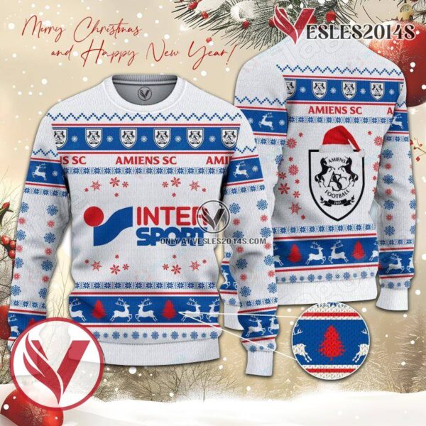Amiens SC Sport Ugly Christmas Sweater, Unique Gifts For Fans - Vesles2014aS 1